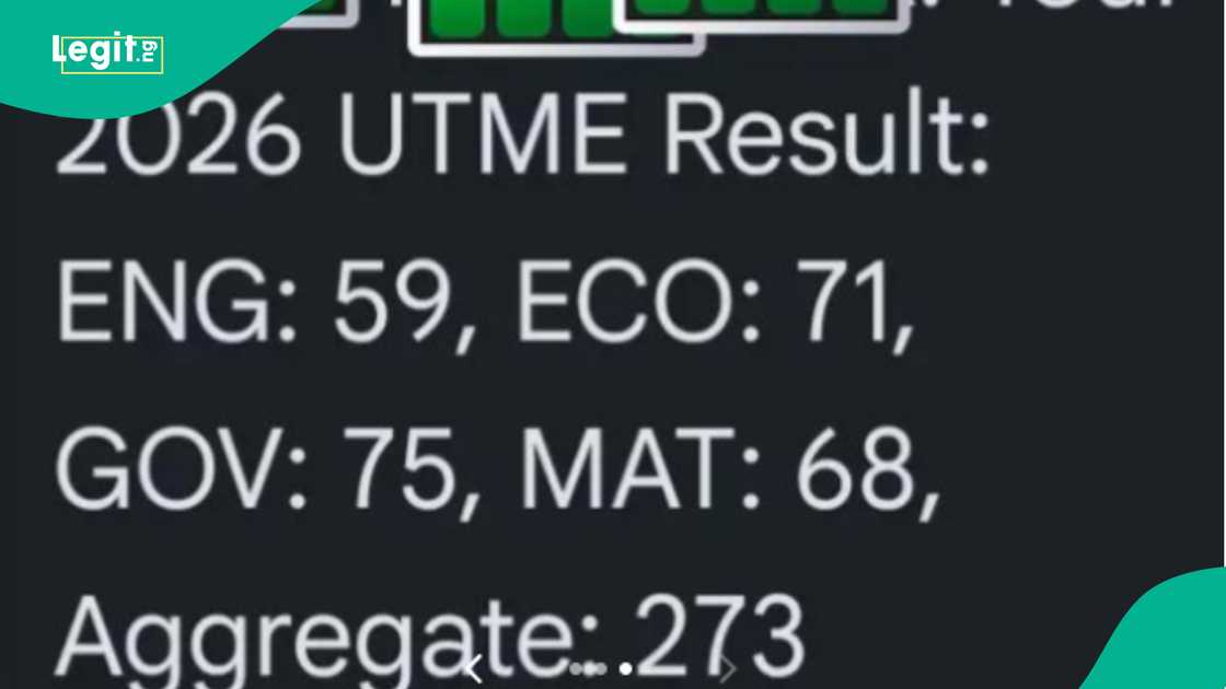 A lady who wrote JAMB exam three times displays her 2026 UTME results and those of previous years