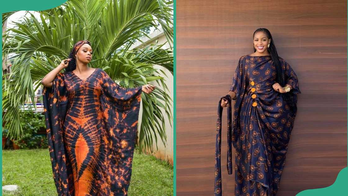 Orange and black print Boubou maxi dress Orange and black print Boubou maxi dress