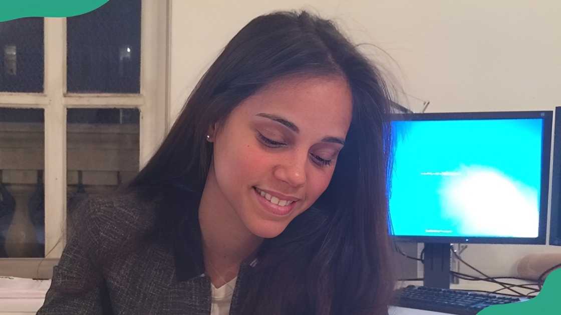 Liesl Martinez works on a project