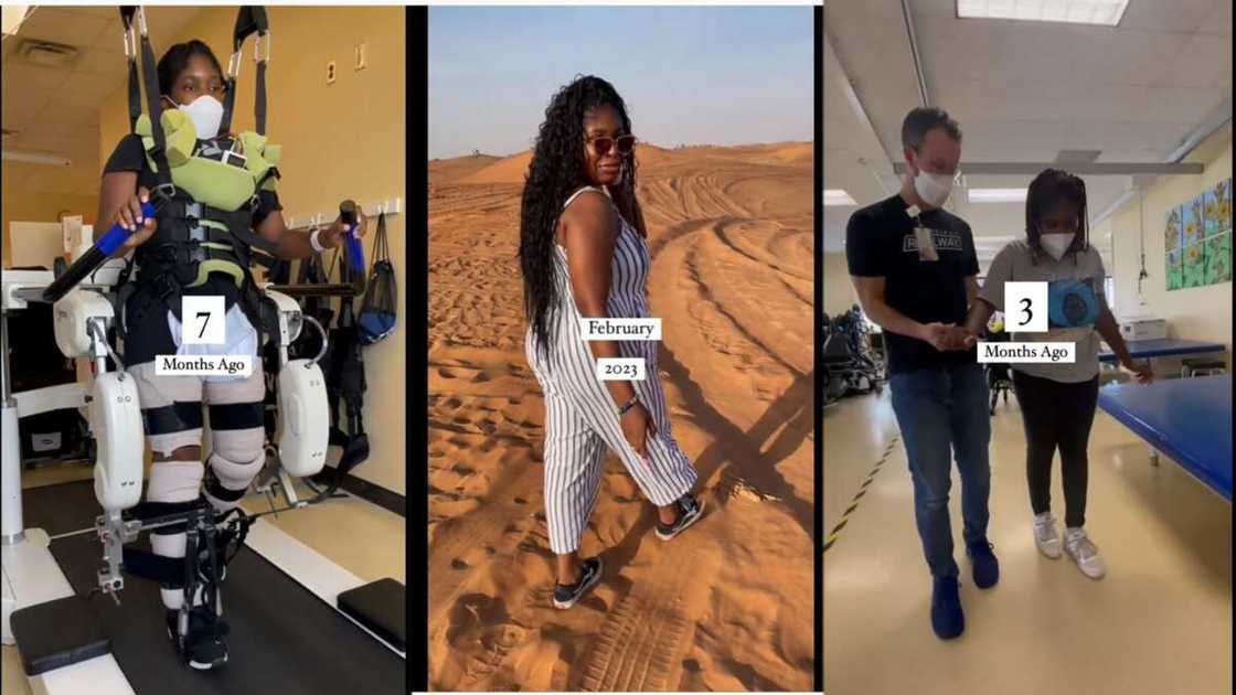 Diagnosed lady walks again with her leg Diagnosed lady walks again with her leg