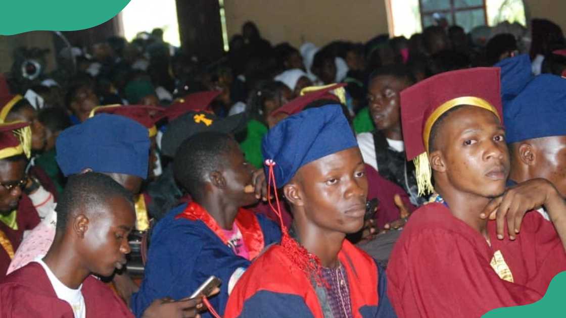 Abraham Adesanya Polytechnic 2021 class in graduation gowns. Abraham Adesanya Polytechnic 2021 class in graduation gowns.