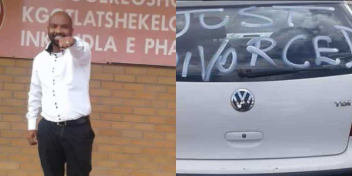 PHOTOS: Man causes massive stir as he announces divorce from his wife on the back screen of a car PHOTOS: Man causes massive stir as he announces divorce from his wife on the back screen of a car