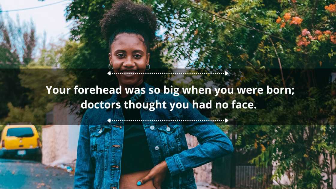 big forehead jokes