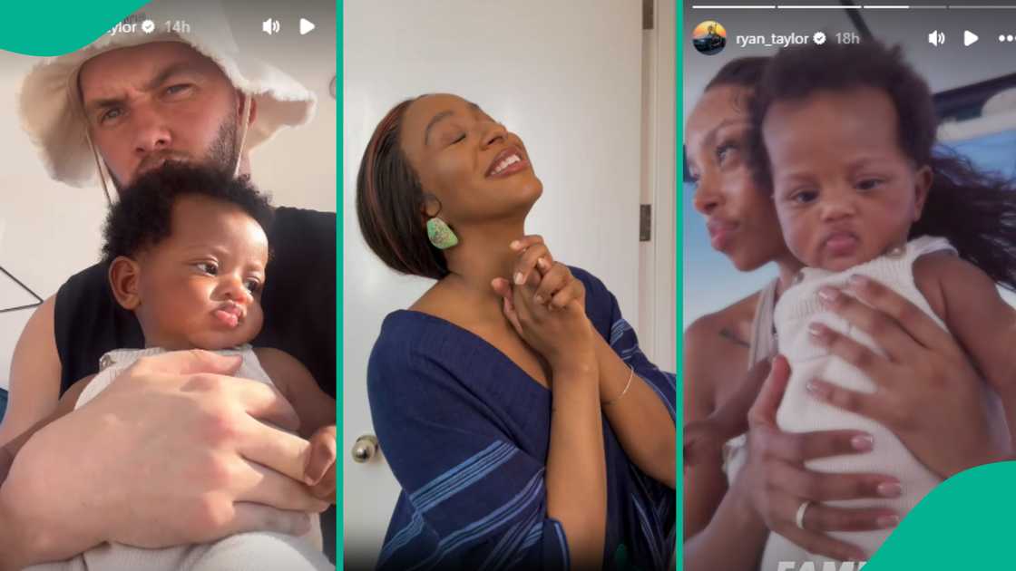 DJ Cuppy reacts after Ryan Taylor shares video of babymama and child. DJ Cuppy reacts after Ryan Taylor shares video of babymama and child.