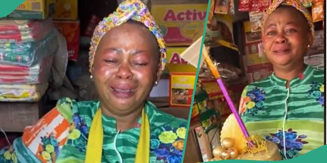 The mother was delighted The mother was delighted