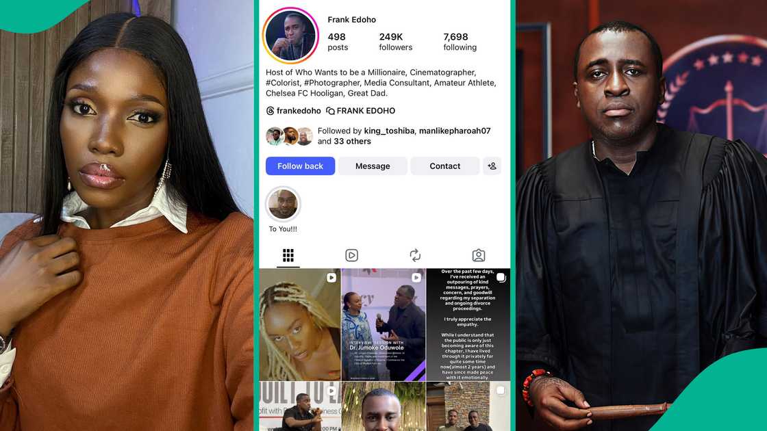 Reactions as Female MC who recently checked Frank Edoho's Instagram page shares what she realised Reactions as Female MC who recently checked Frank Edoho's Instagram page shares what she realised