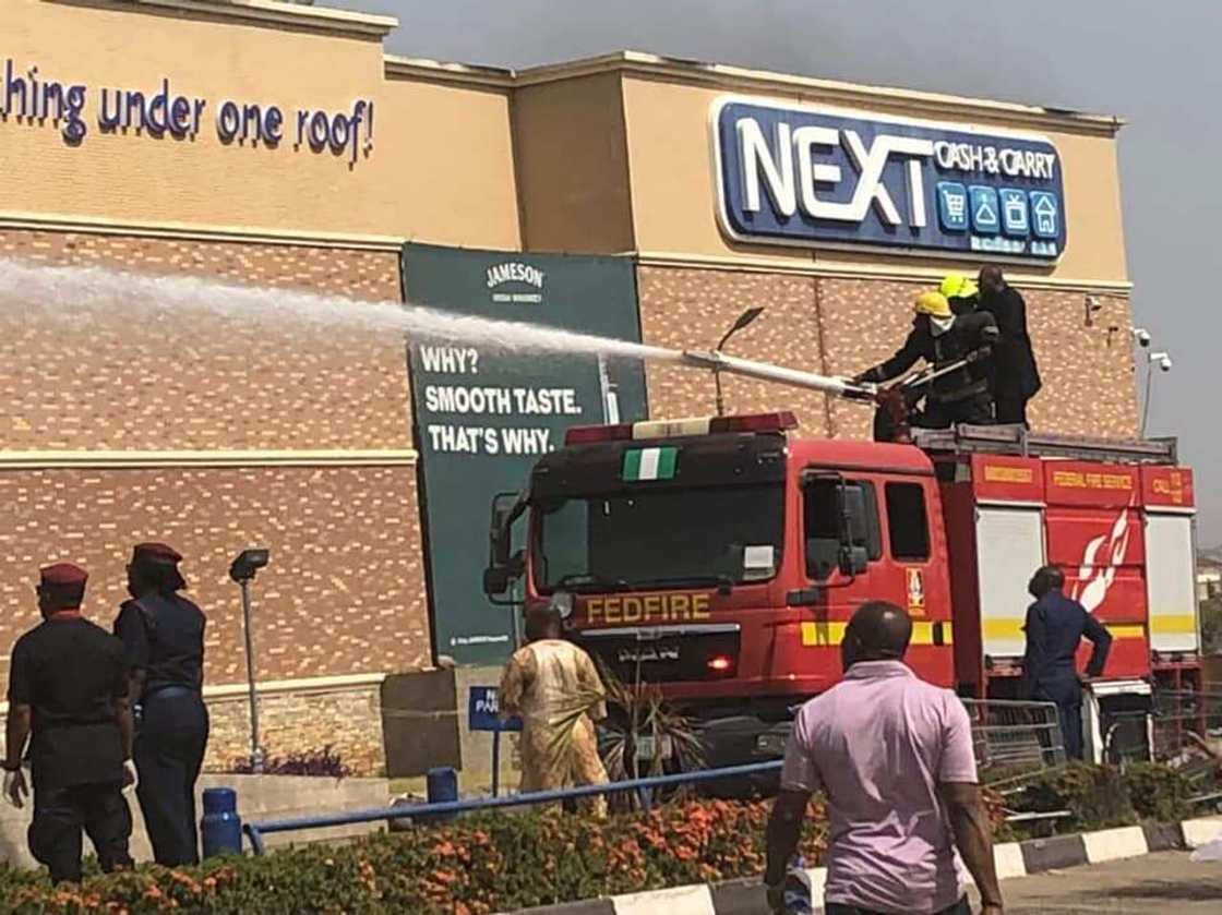 Just In: Tension, Fear as Fire Breaks Out in Popular Abuja Supermarket