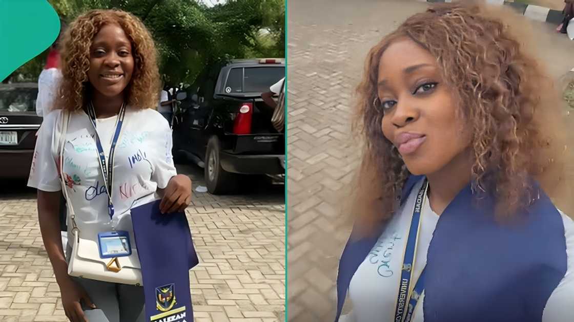 A University of Ibadan student completed her final examinations and celebrated her late father for it A University of Ibadan student completed her final examinations and celebrated her late father for it