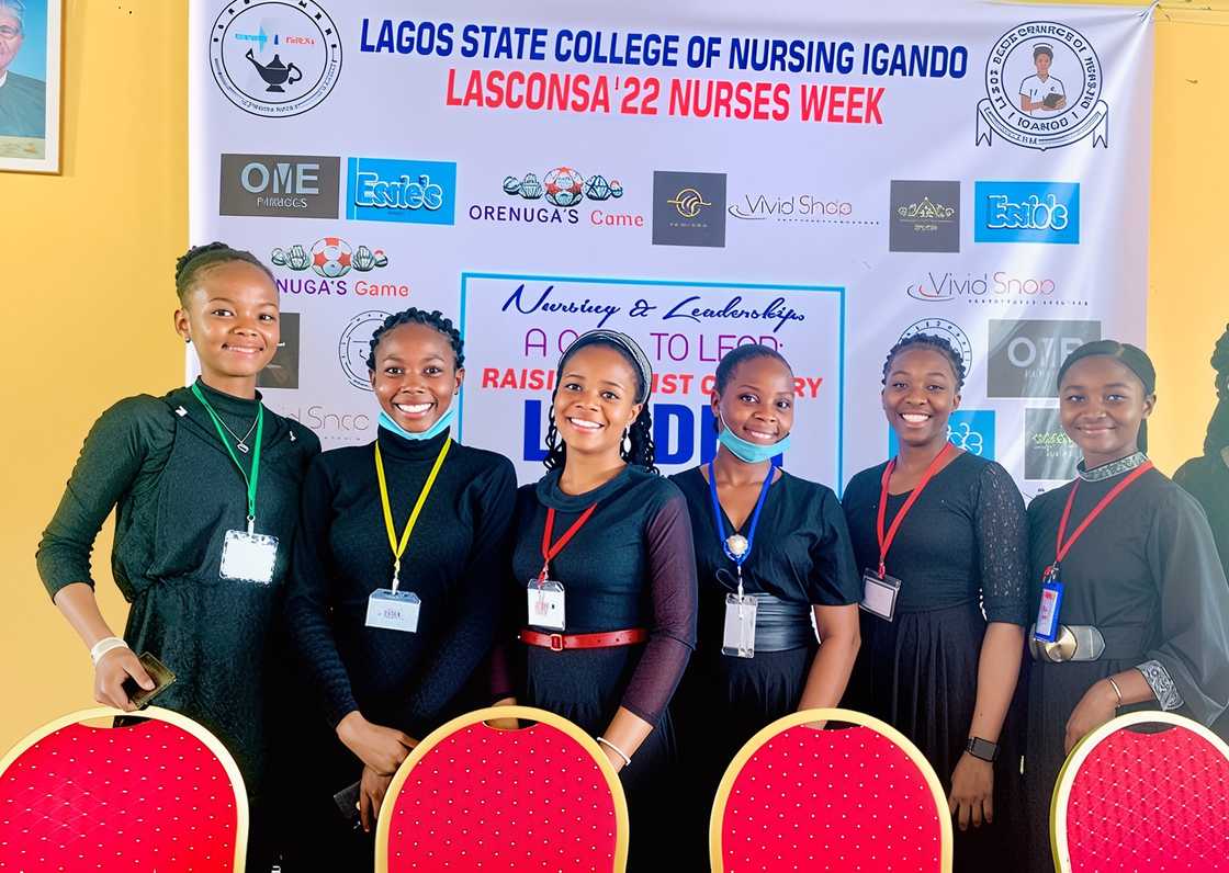 Nursing students posing for a photo