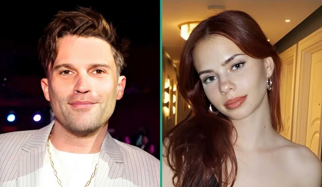 Tom Schwartz pictured during BravoCon 2023 at the Caesars Forum in Las Vegas, Nevada (L). Sophia Skoro pictured modelling for Shop Socko (R). Tom Schwartz pictured during BravoCon 2023 at the Caesars Forum in Las Vegas, Nevada (L). Sophia Skoro pictured modelling for Shop Socko (R).