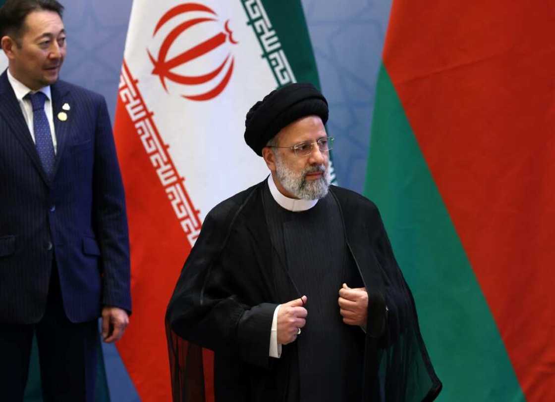 Iranian President Ebrahim Raisi attends the Shanghai Cooperation Organization  leaders' summit in Samarkand, Uzbekistan on September 16, 2022 Iranian President Ebrahim Raisi attends the Shanghai Cooperation Organization  leaders' summit in Samarkand, Uzbekistan on September 16, 2022