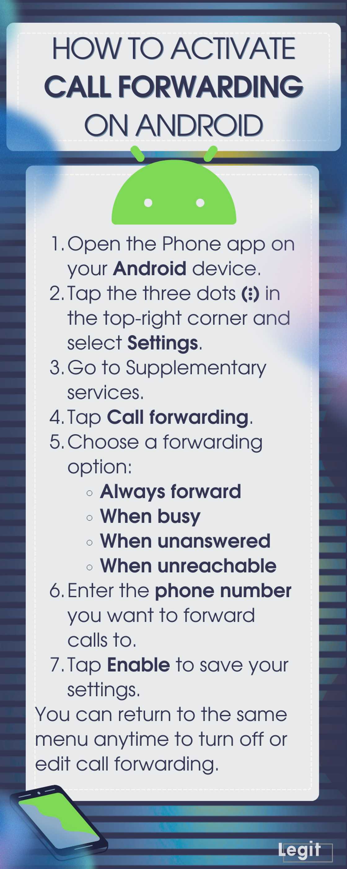 How to set up call forwarding on Android devices How to set up call forwarding on Android devices
