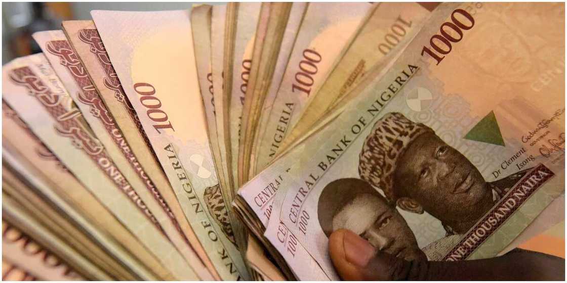 Illustration of Nigerian notes, N1000, on display Illustration of Nigerian notes, N1000, on display