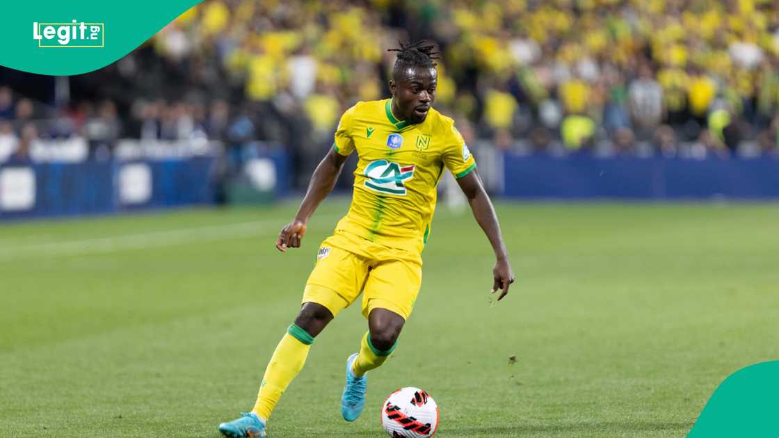 Moses Simon scored his seventh goal of the season for Nantes. Moses Simon scored his seventh goal of the season for Nantes.