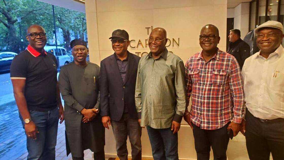 Taron Atiku da Wike a Landan.