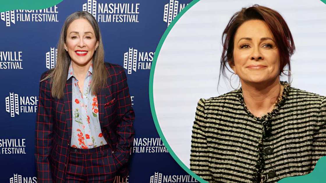 Patricia Heaton at Franklin Theatre in Franklin, Tennessee (L). Patricia Heaton at the Beverly Hilton Hotel in Beverly Hills, CA (R). Patricia Heaton at Franklin Theatre in Franklin, Tennessee (L). Patricia Heaton at the Beverly Hilton Hotel in Beverly Hills, CA (R).