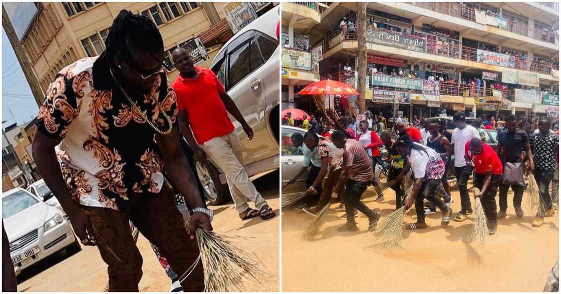 Singer Pallaso sweeps streets to appease fans Singer Pallaso sweeps streets to appease fans