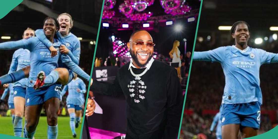 ManCity players celebrate their goal with Davido's Unavailable dance ManCity players celebrate their goal with Davido's Unavailable dance