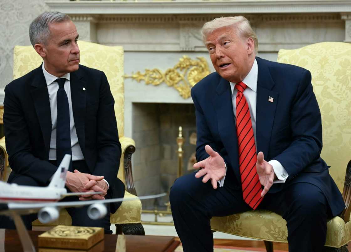 US President Donald Trump met with Canadian Prime Minister Mark Carney in the Oval Office of the White House in Washington US President Donald Trump met with Canadian Prime Minister Mark Carney in the Oval Office of the White House in Washington