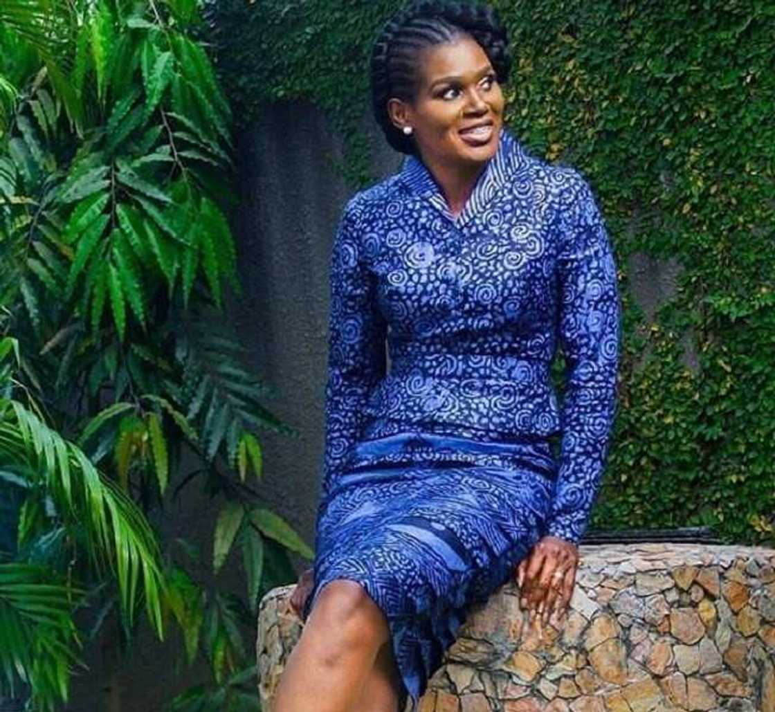 Adire styles for ladies: skirt suit