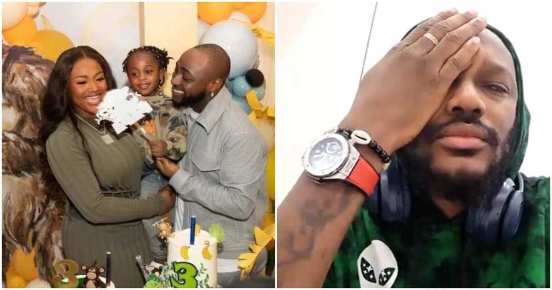 Nigerian singers 2baba, Davido with Chioma and late Ifeanyi Nigerian singers 2baba, Davido with Chioma and late Ifeanyi