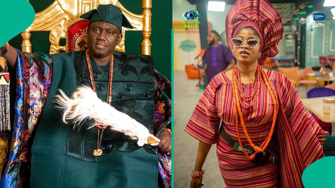 Alaafin of Oyo congratulates Imisi on her win.