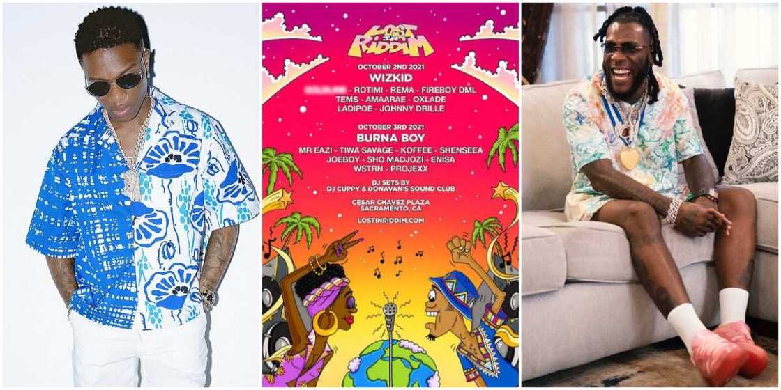 Wizkid and Burna Boy to headline festival in California.