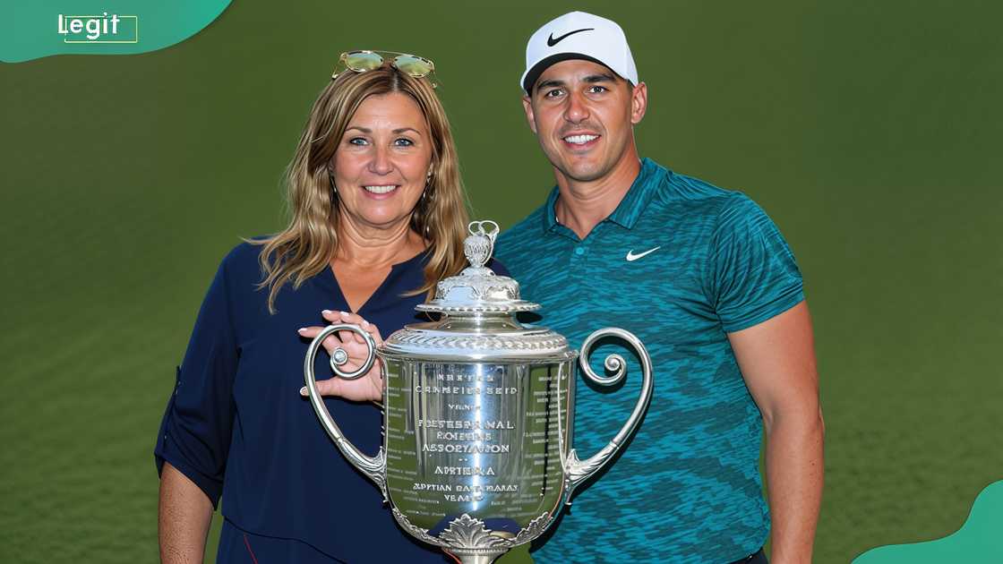 Brooks Koepka and his mother, Denise Jakows, at Bellerive Country Club