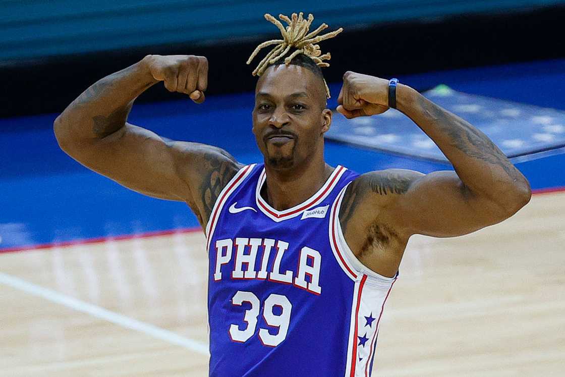 Dwight Howard celebrates during the fourth quarter against the Atlanta Hawks Dwight Howard celebrates during the fourth quarter against the Atlanta Hawks