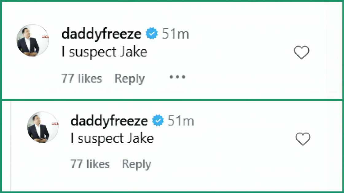 Daddy Freeze's comment Daddy Freeze's comment