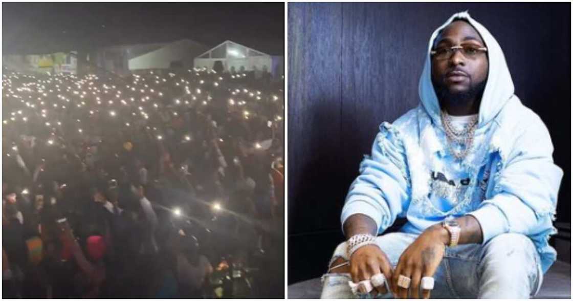 Davido's fans at the concert organized in his honour Davido's fans at the concert organized in his honour