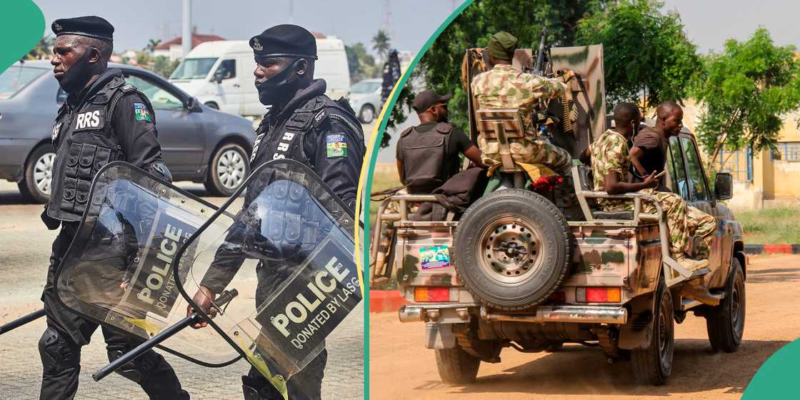 Nigerian Police. The Nigerian Army.