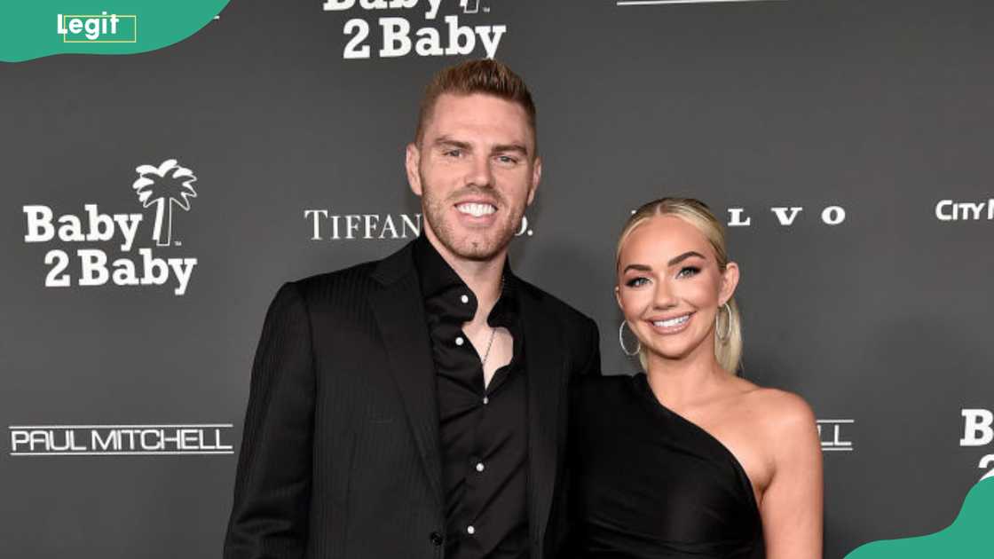 Freddie Freeman and Chelsea Freeman at the Pacific Design Center