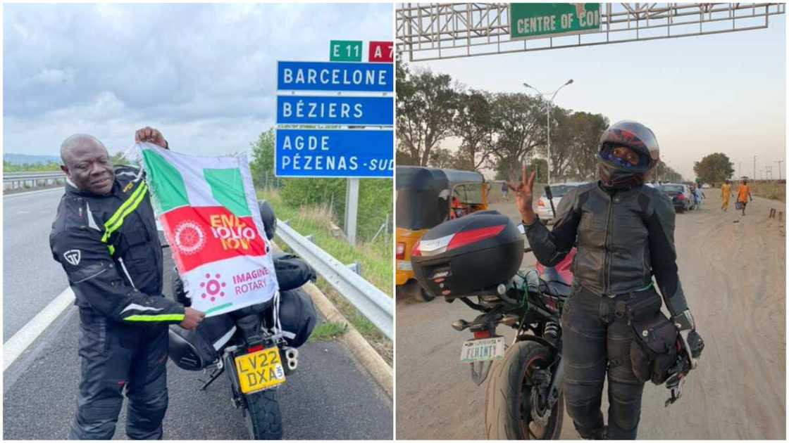 One of them is on a journey from London to Lagos. One of them is on a journey from London to Lagos.