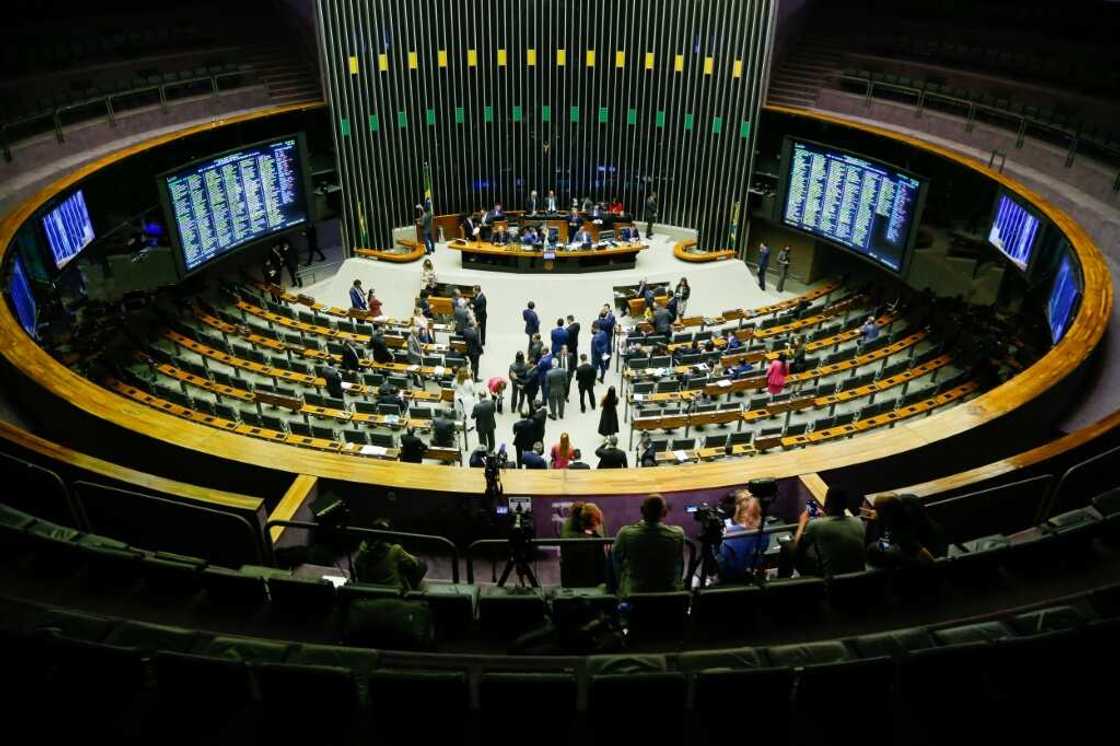 Brazil's lower house, the Chamber of Deputies, pictured on July 13, 2022, is made up of 513 seats Brazil's lower house, the Chamber of Deputies, pictured on July 13, 2022, is made up of 513 seats