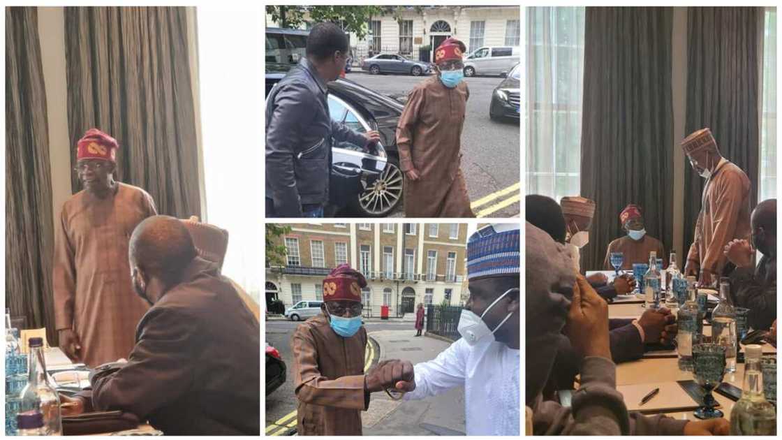 Tinubu received northern lawmakers in London Tinubu received northern lawmakers in London