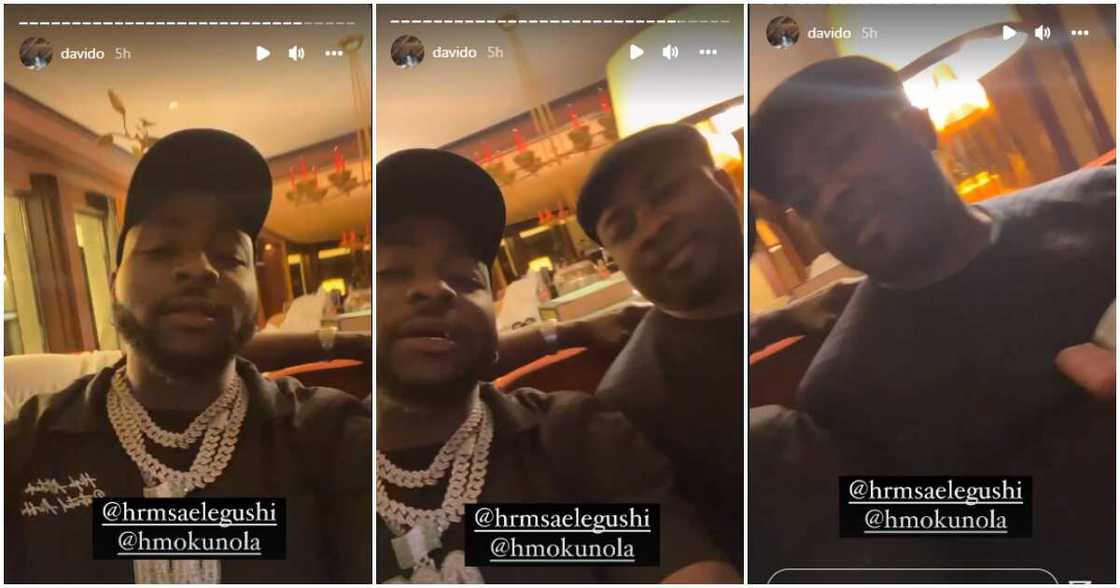 Davido and Oba Saheed Elegushi Davido and Oba Saheed Elegushi