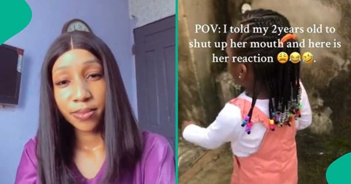 Two-year-old girl's response to mum who asked her to shut up leaves netizens in awe.