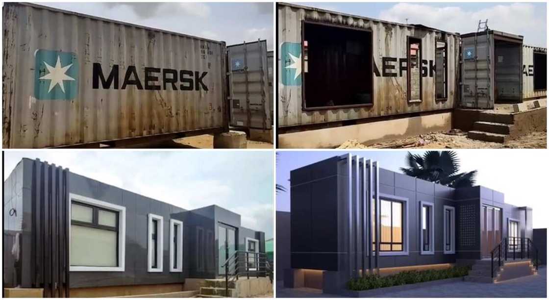 Photos of old container converted into posh mansion Photos of old container converted into posh mansion