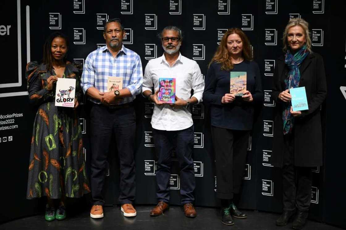 Five of the shortlisted authors: NoViolet Bulawayo, Percival Everett, Shehan Karunatilaka, Claire Keegan and Elizabeth Strout Five of the shortlisted authors: NoViolet Bulawayo, Percival Everett, Shehan Karunatilaka, Claire Keegan and Elizabeth Strout