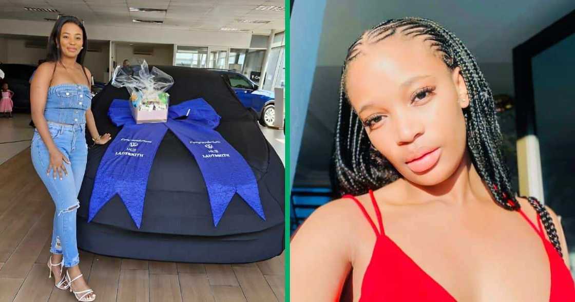 A woman brought home her first car and her family erupted in celebration A woman brought home her first car and her family erupted in celebration