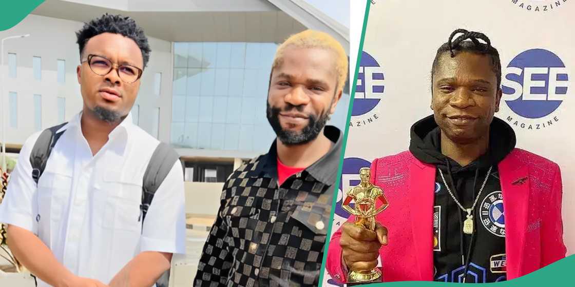 Speed Darlington and friend, Speed Darlington bags award