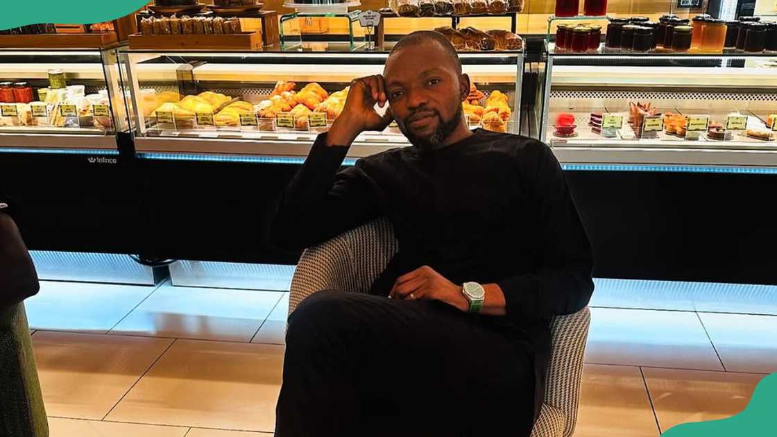 Adekunle Adeniji enjoys a moment at a restaurant