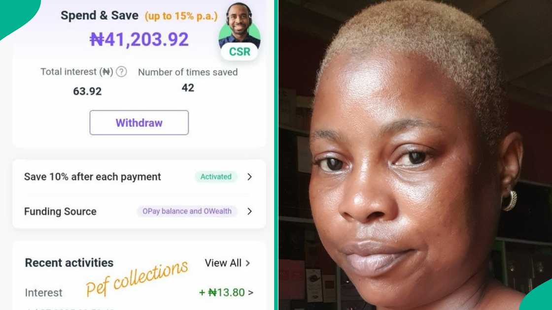 A Nigerian woman takes to social media to showcase how much she got as interest after saving with Opay