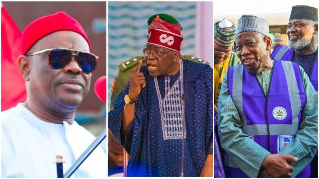 Wike, shugaba Tinubu da kuma Ganduje.