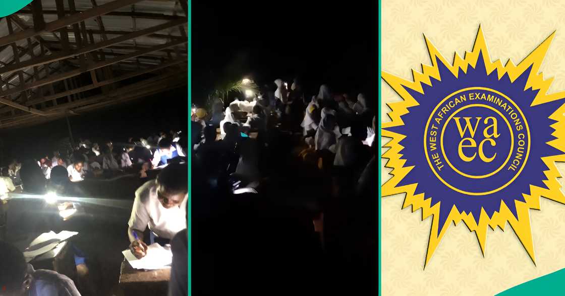A footage of 2025 WAEC students writing the English exam at night sparks outrage on social media. A footage of 2025 WAEC students writing the English exam at night sparks outrage on social media.