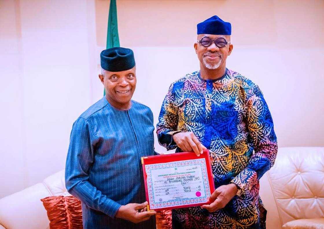 Dapo Abiodun visits Osinbajo