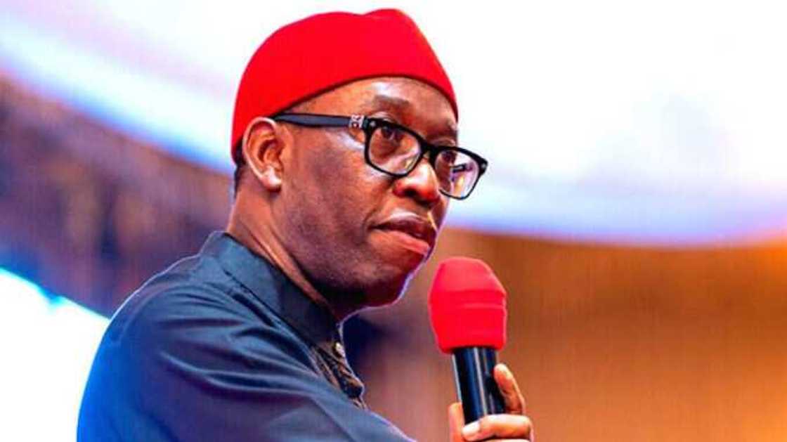 Gwamna Ifeanyi Okowa na jihar Delta.