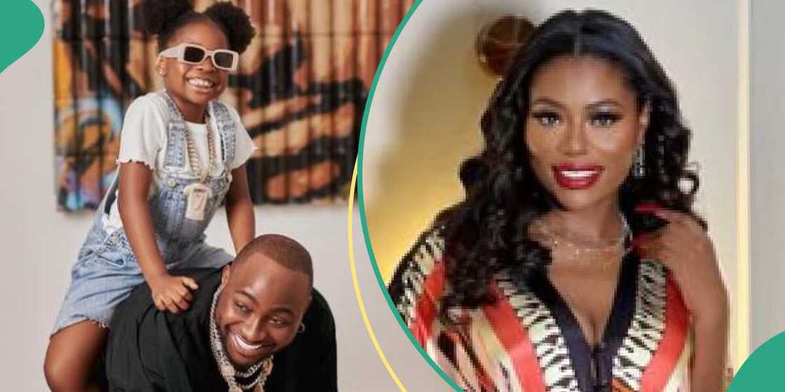 Nigerian singer Davido with daughter Imade and her mum Sophia Nigerian singer Davido with daughter Imade and her mum Sophia