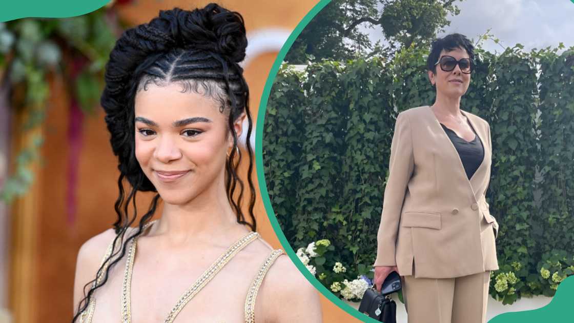 India Ria Amarteifio at Regency Village Theatre in Los Angeles, California (L) India's mom in an event (R) India Ria Amarteifio at Regency Village Theatre in Los Angeles, California (L) India's mom in an event (R)